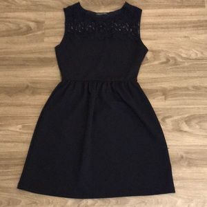 Dress with lace top